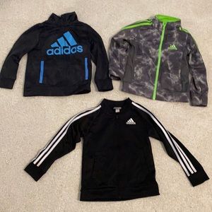 3 Adidas jackets boys for $18. Size 5.